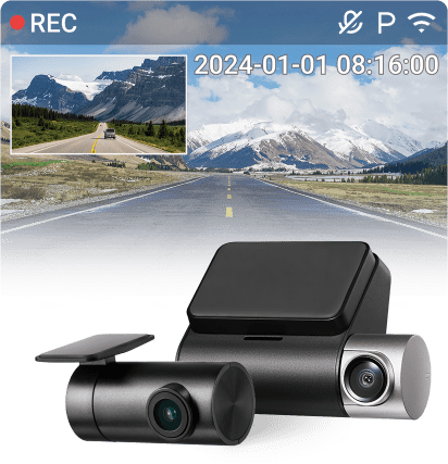 70mai A510 front and RC12 rear camera dual-channel picture-in-picture view