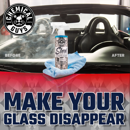 Chemical Guys Streak Free glass cleaner before and after use
