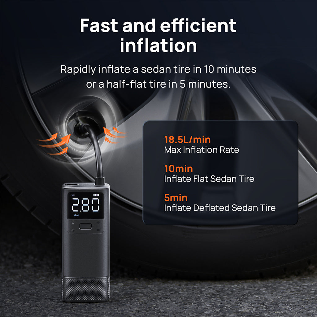 70mai TP05 wireless portable tire inflator official product view