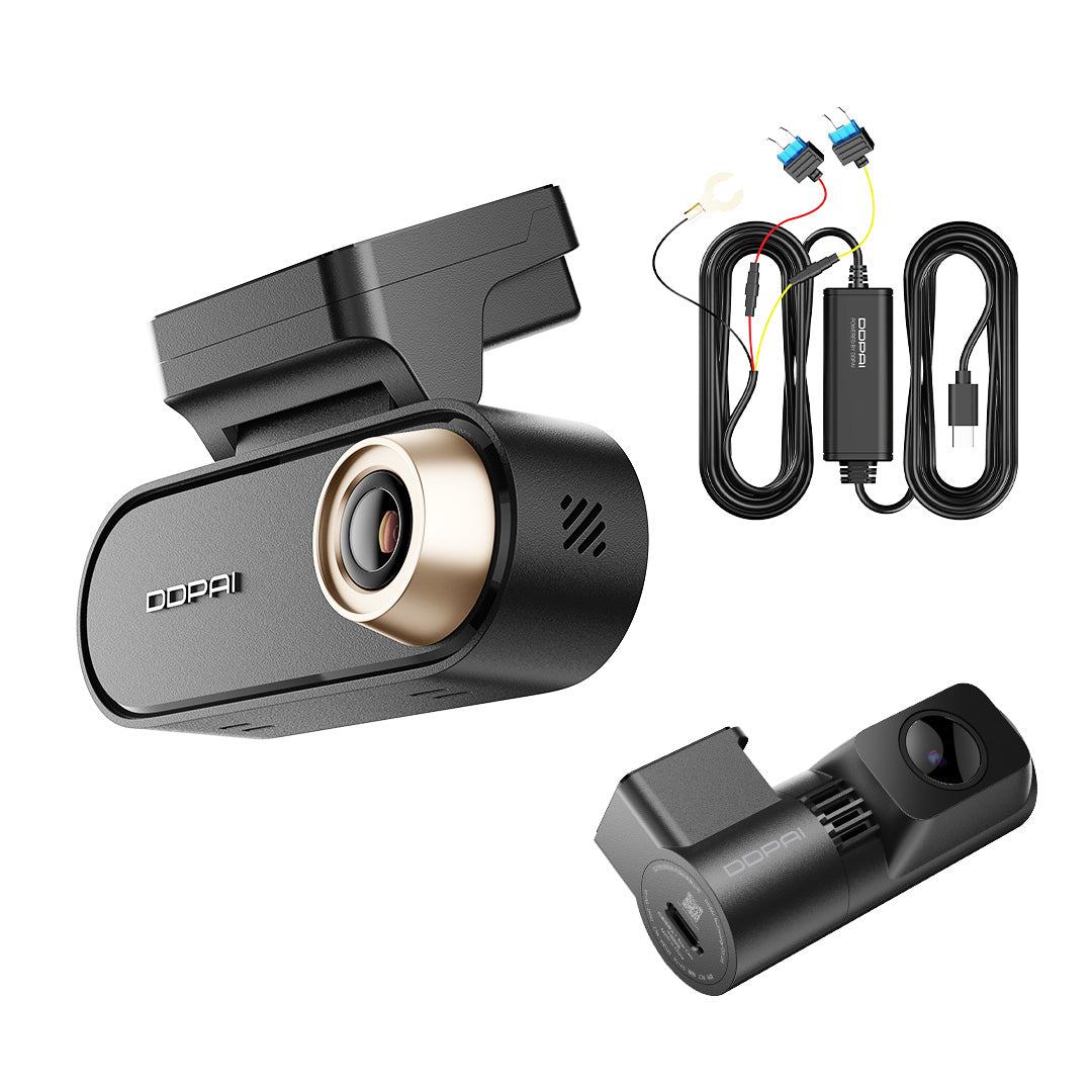 DDPAI N5 Pro official dual-camera configuration with hardwire kit