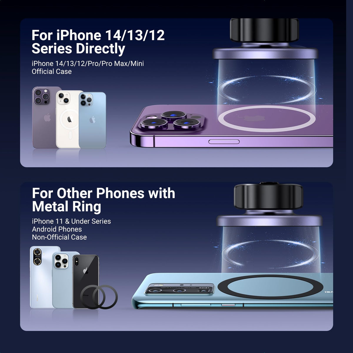 UGREEN MagSafe air vent car phone holder compatibility view